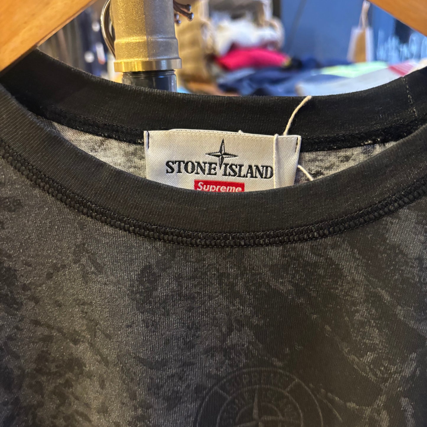 Supreme X Stone Island FW23 Spider Web T Shirt Black (Small)