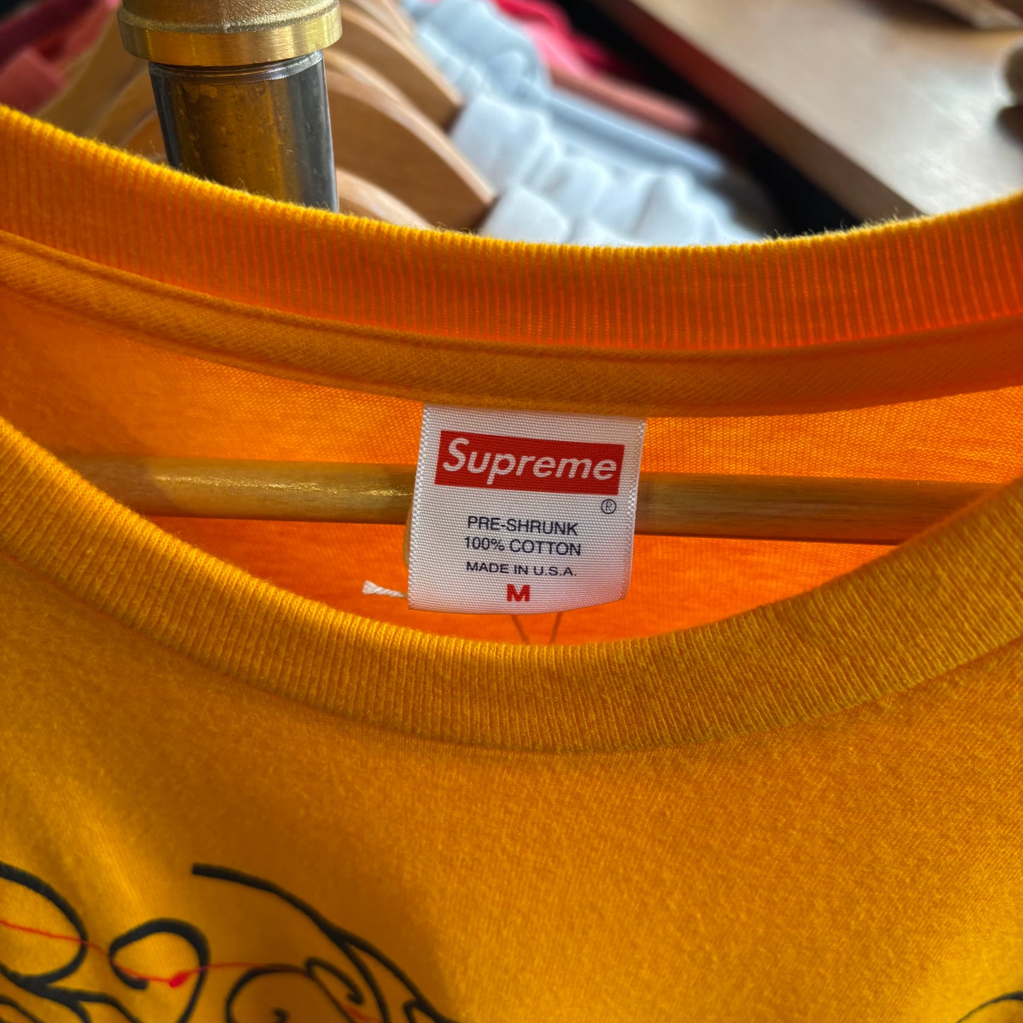 Supreme FW18 System Graphic T-Shirt Orange (Medium)