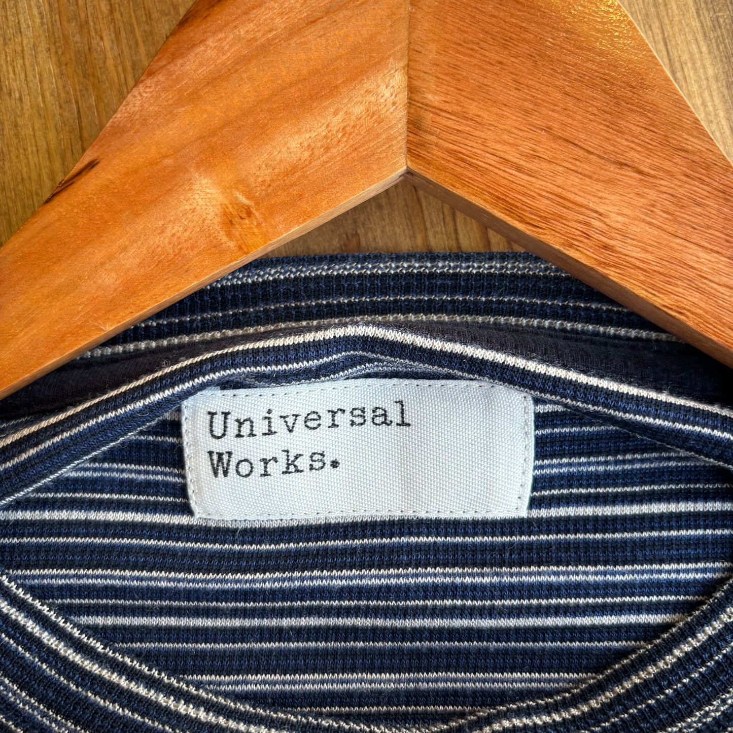 Universal Works Oversized Stripe Sweatshirt Blue (Large)