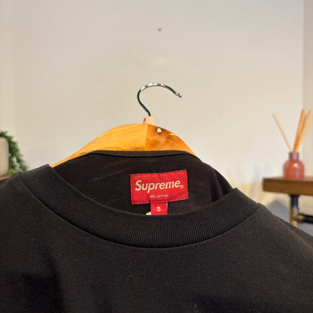 Supreme SS21 Old English Rhinestone T-Shirt Black (Small)