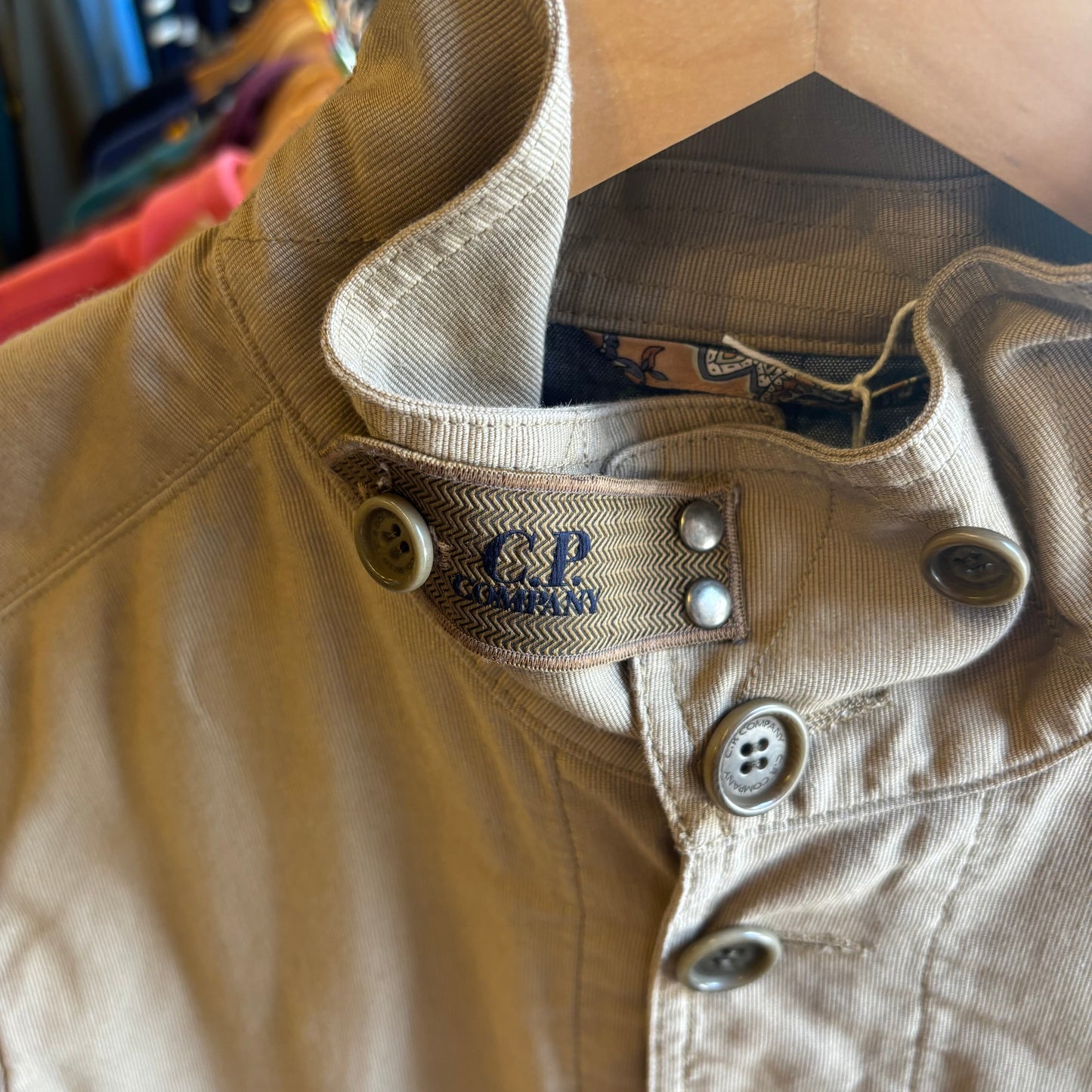 CP Company Button Up Chore Jacket Beige (Medium)