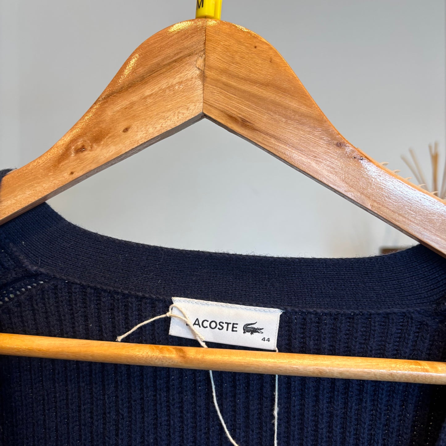Lacoste Chunky Button Up Cardigan Knit Navy (Medium)