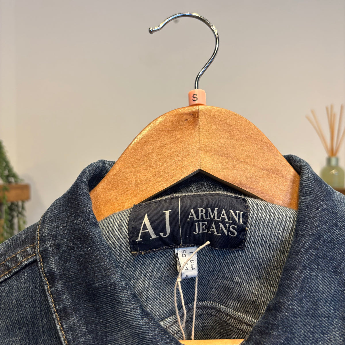 Armani Jeans Denim Button Up Jacket Navy (Small)