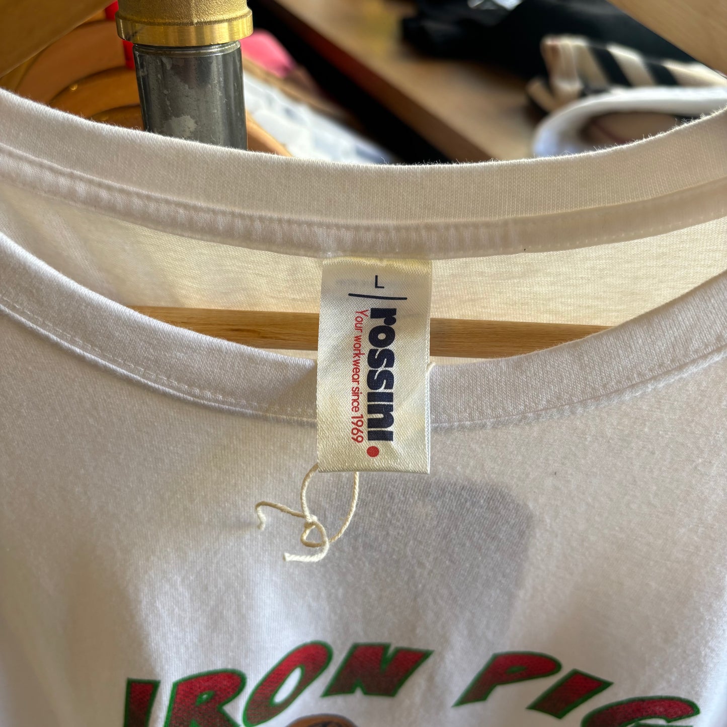 Mike Tyson Iron Pig Graphic T-Shirt White (Large)