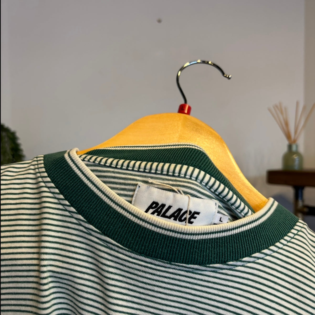Palace Jeans FW17 Stripe Longsleeve T-Shirt Green (Large)