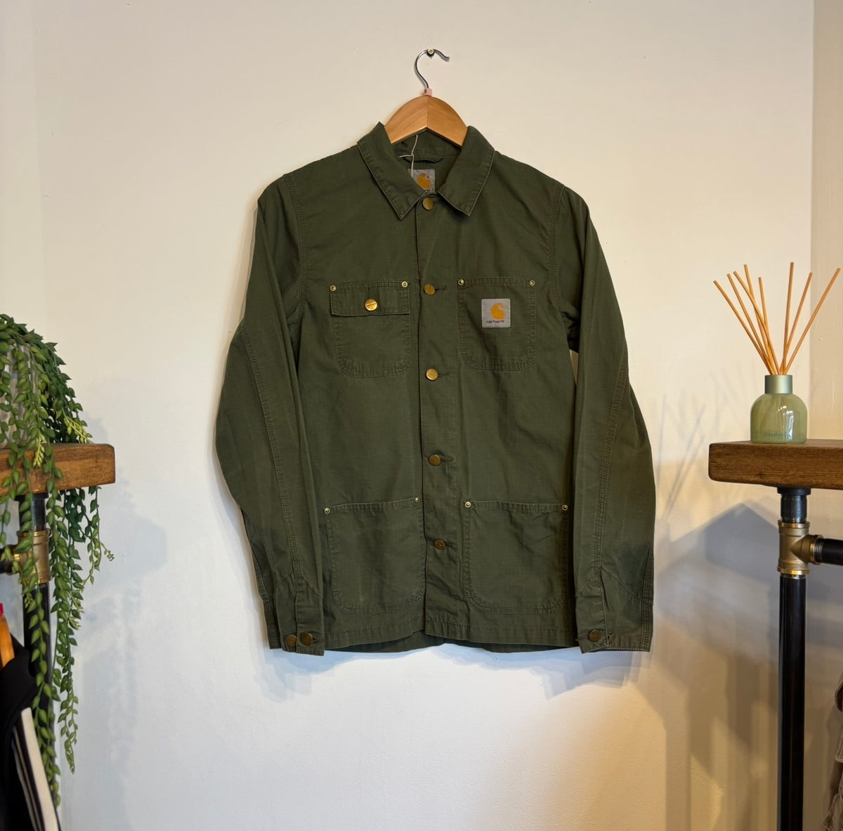 Carhartt Button Aviation Jacket Green (Small)