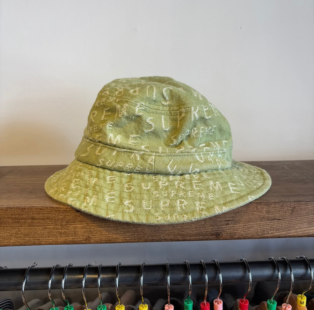Supreme SS21 Warp Jacquard Logos Denim Crusher Sage
