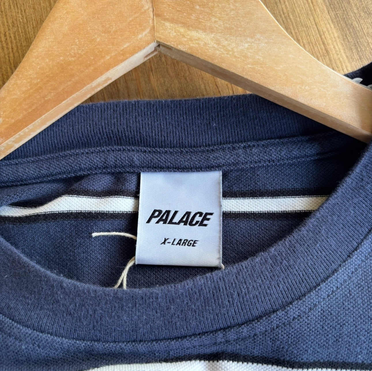 Palace SS24 Duo Stripe T-Shirt Navy (XL)