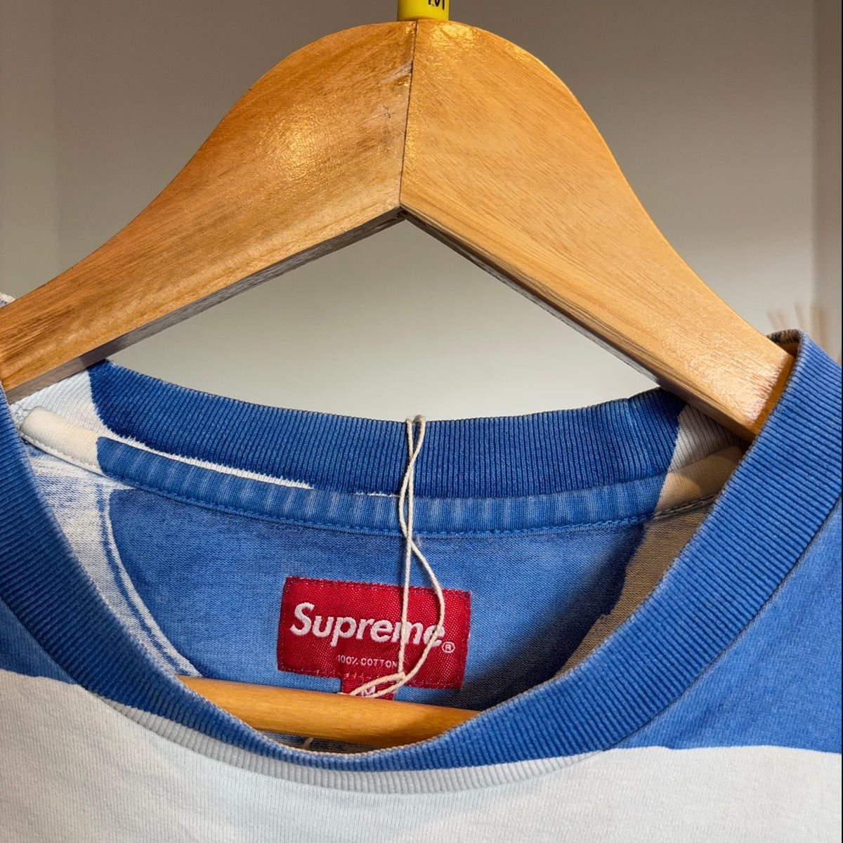 Supreme SS21 Printed Stripe T-Shirt Light Blue (Medium)
