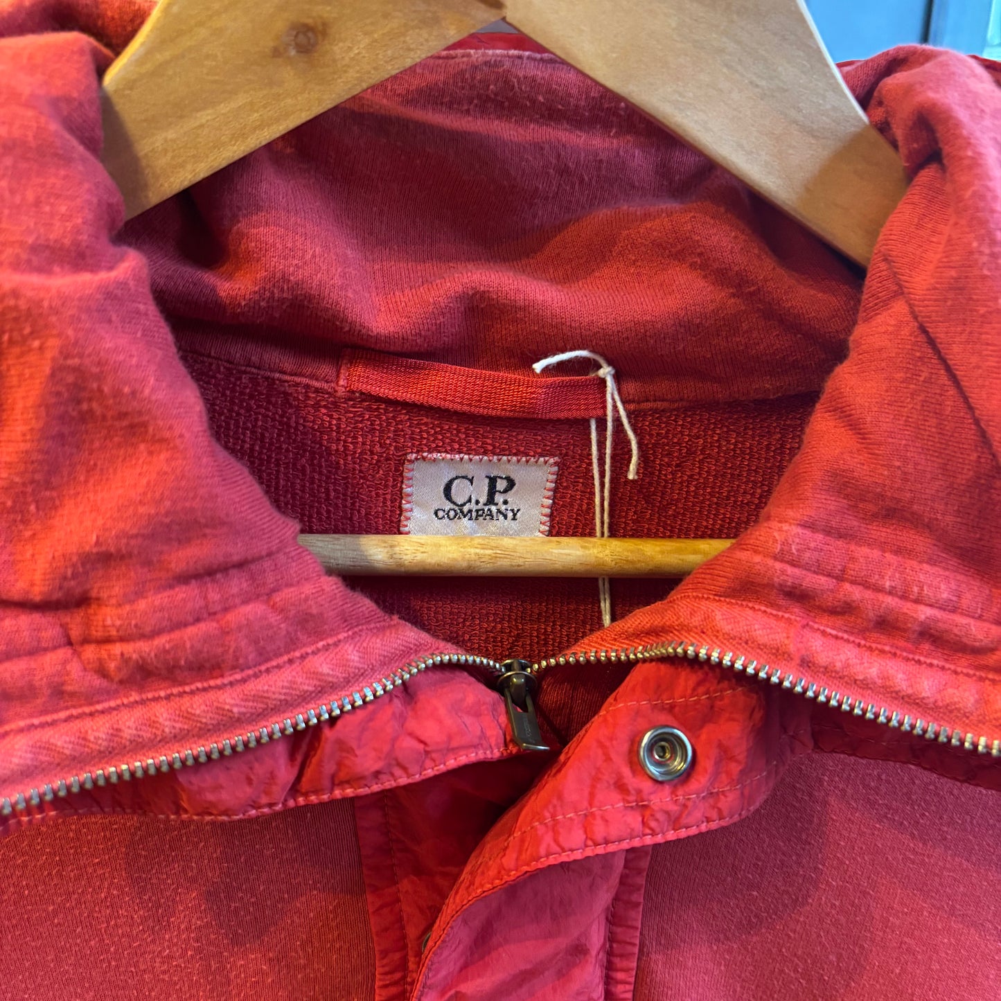CP Company 2010 Hooded Half Zip Jumper Red (Large)