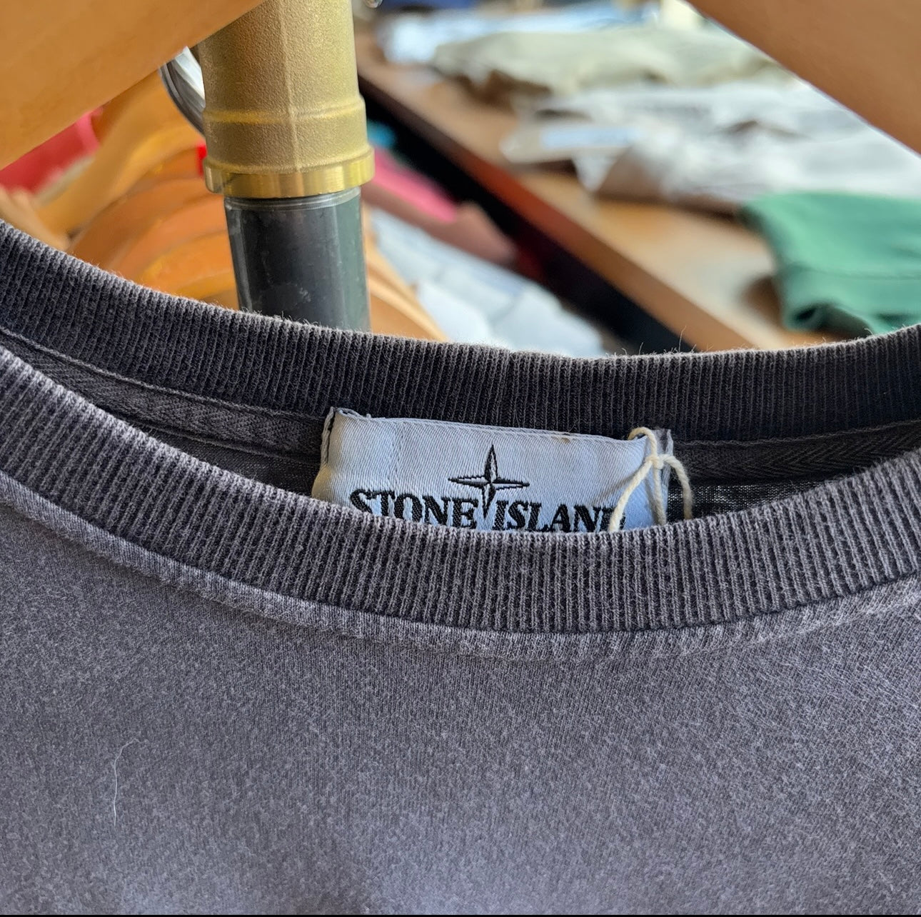 Stone Island Mirror Spellout Logo T-Shirt Black (Large)