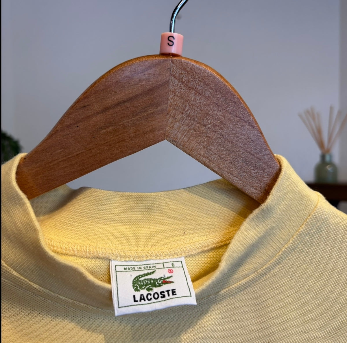 Lacoste Short Sleeve T-Shirt Pale Yellow (Medium)