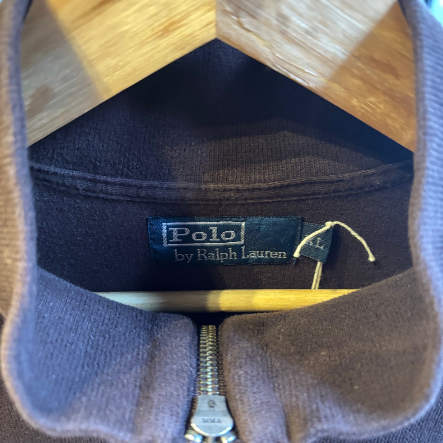 Ralph Lauren Quarter Zip Jumper Brown (XL)