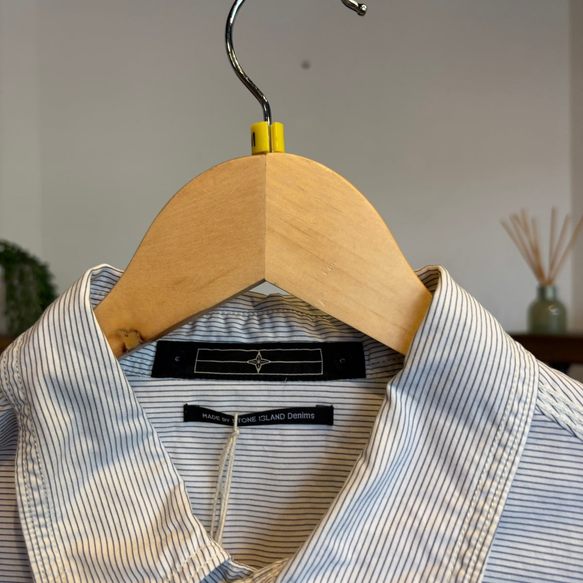 Stone Island Denims S/S 2009 Stripe Shirt White/ Blue (XL)