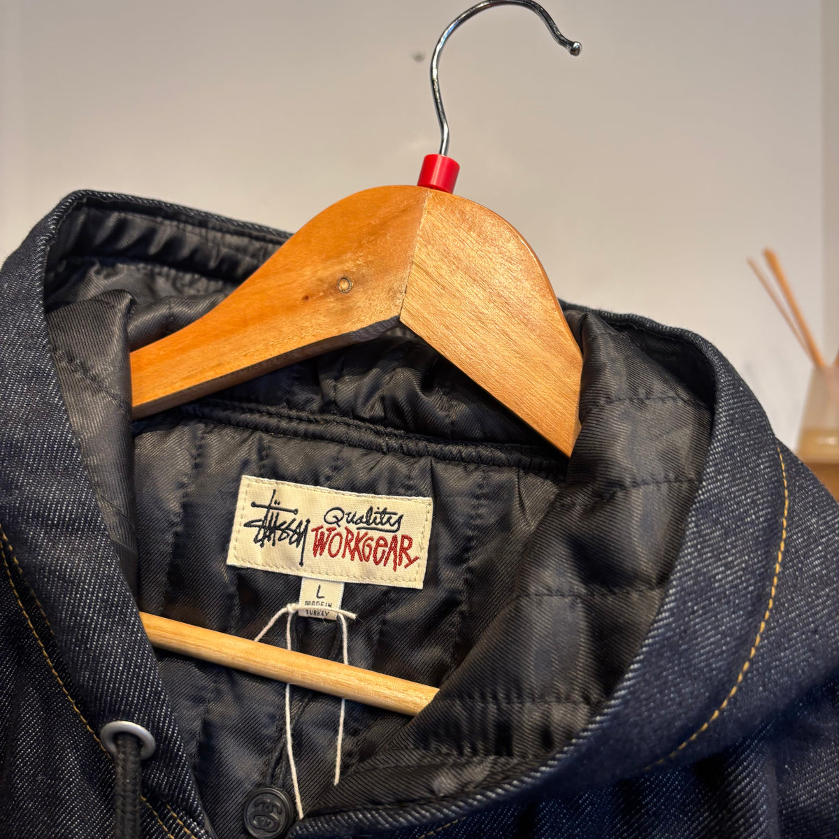Stussy Insulated Work Jacket Raw Denim (Large)