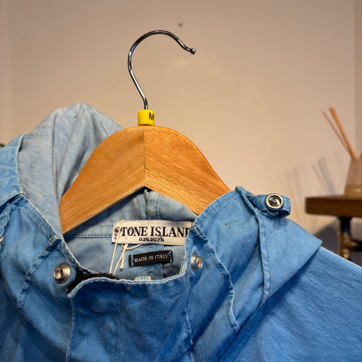 Stone Island SS04 Garment Dyed Lino Utility Jacket Blue (Medium)