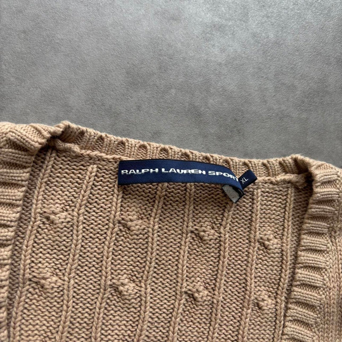 Women's Ralph Lauren Cable Knit Beige (Large)