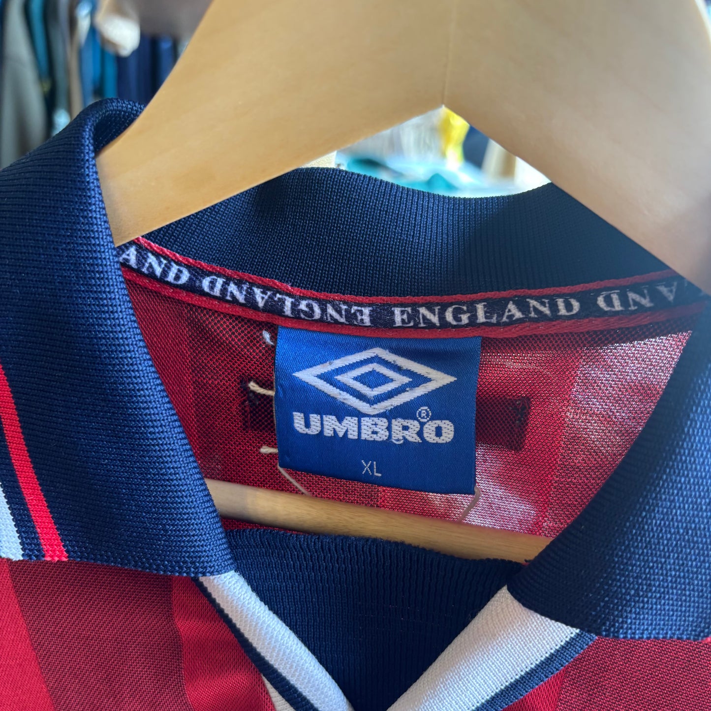 England Umbro 1997/99 Away Shirt Red (XL)