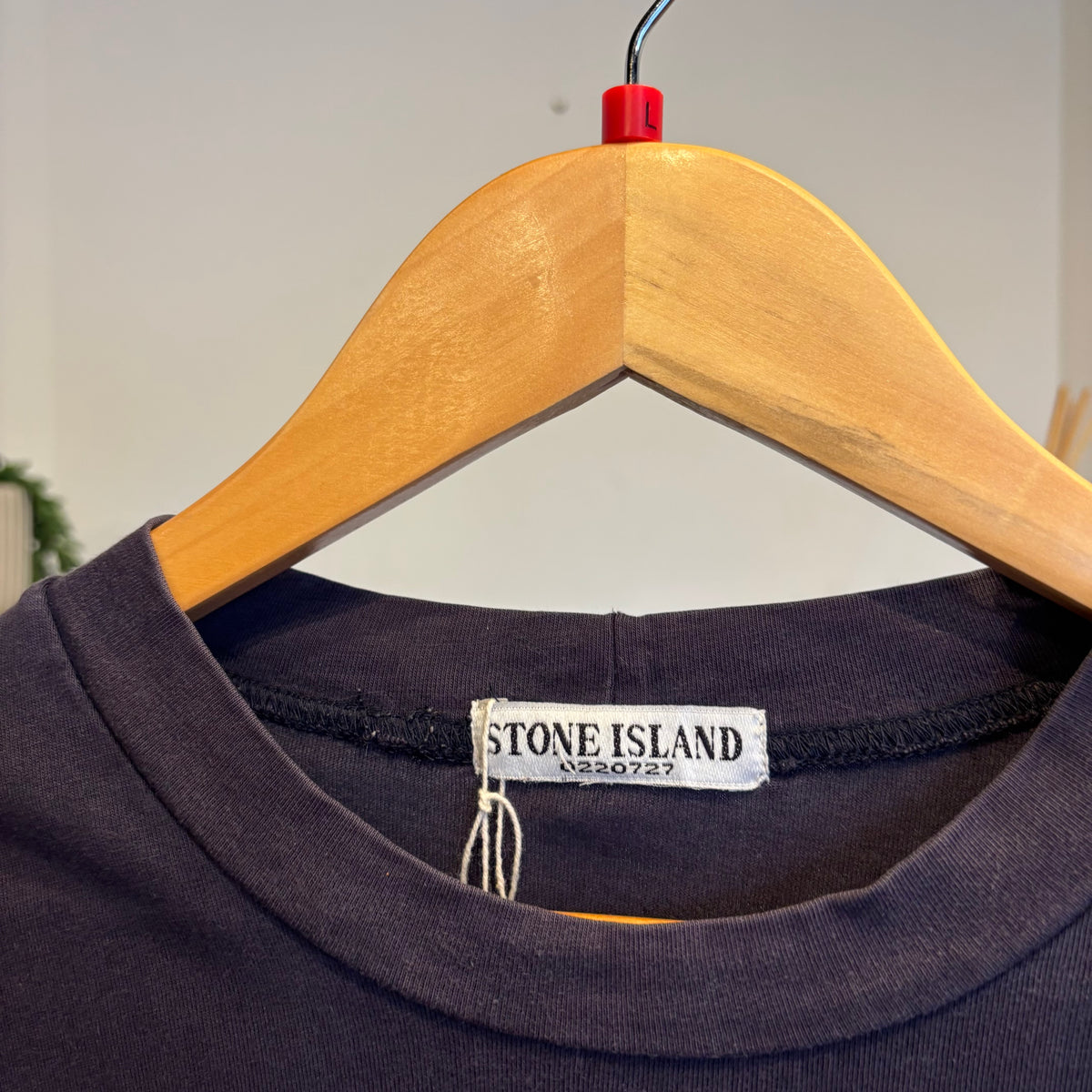 Stone Island 2000s Cutout Logo Longsleeve T-Shirt Navy (Large)