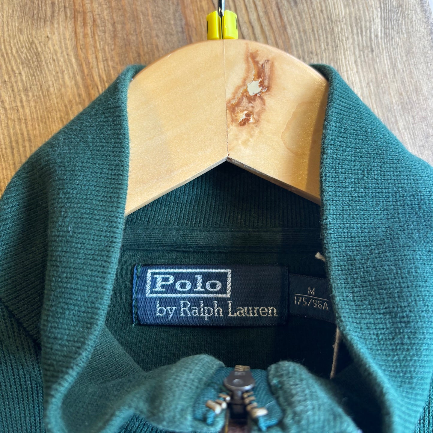 Ralph Lauren Bear Quarter Zip Jumper Green (Large)
