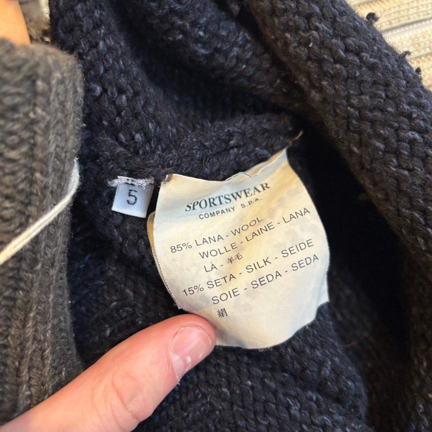 CP Company AW2000 Full Zip Knit Jumper Navy (Large)