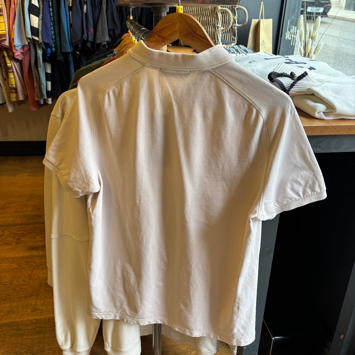 Stone Island Compass Logo Polo Shirt Cream (Medium)