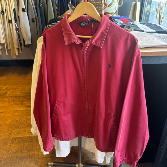 Ralph Lauren Harrington Zip Up Jacket Red (Large)