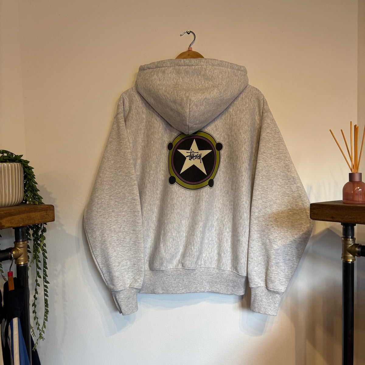 Stussy Ranger Zip Up Hoodie Grey (Small)