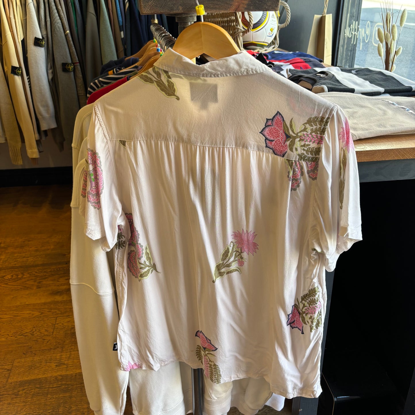 Stussy Hana Printed Short Sleeve Shirt (Medium)