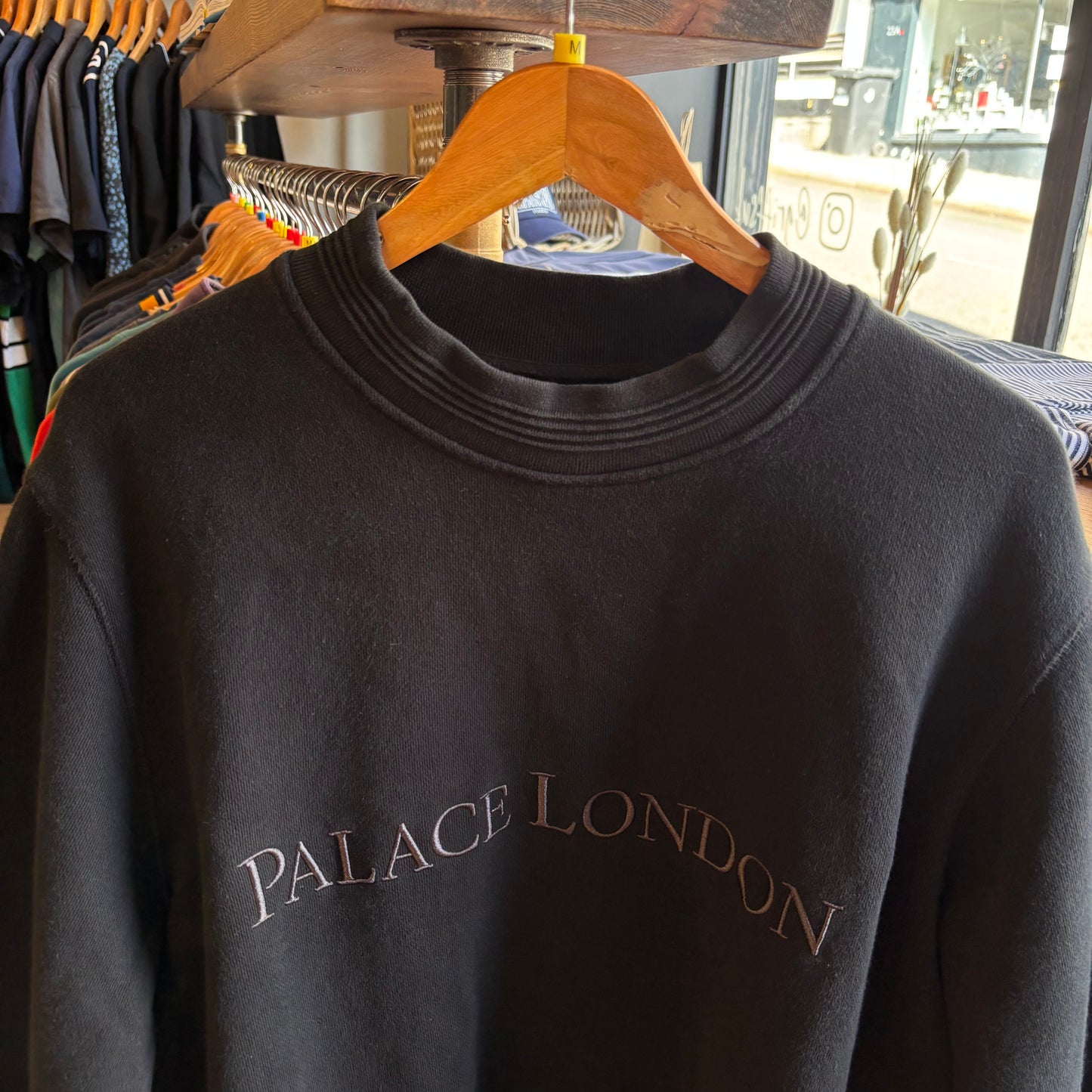 Palace London AW23 Crew Oversized Sweatshirt Black (Medium)