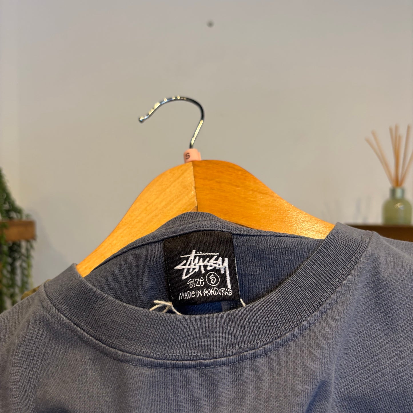 Stussy SS24 Burly Threads Graphic T-Shirt Blue (Small)