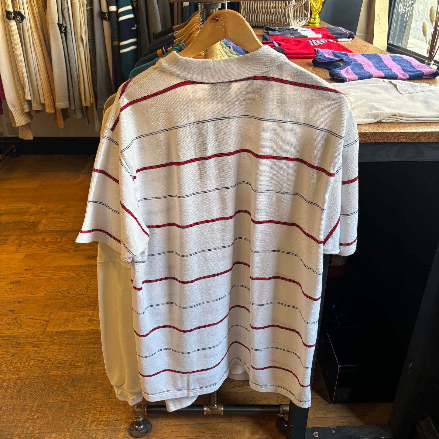 England Umbro 2002/03 Stripe Polo White (XXL)