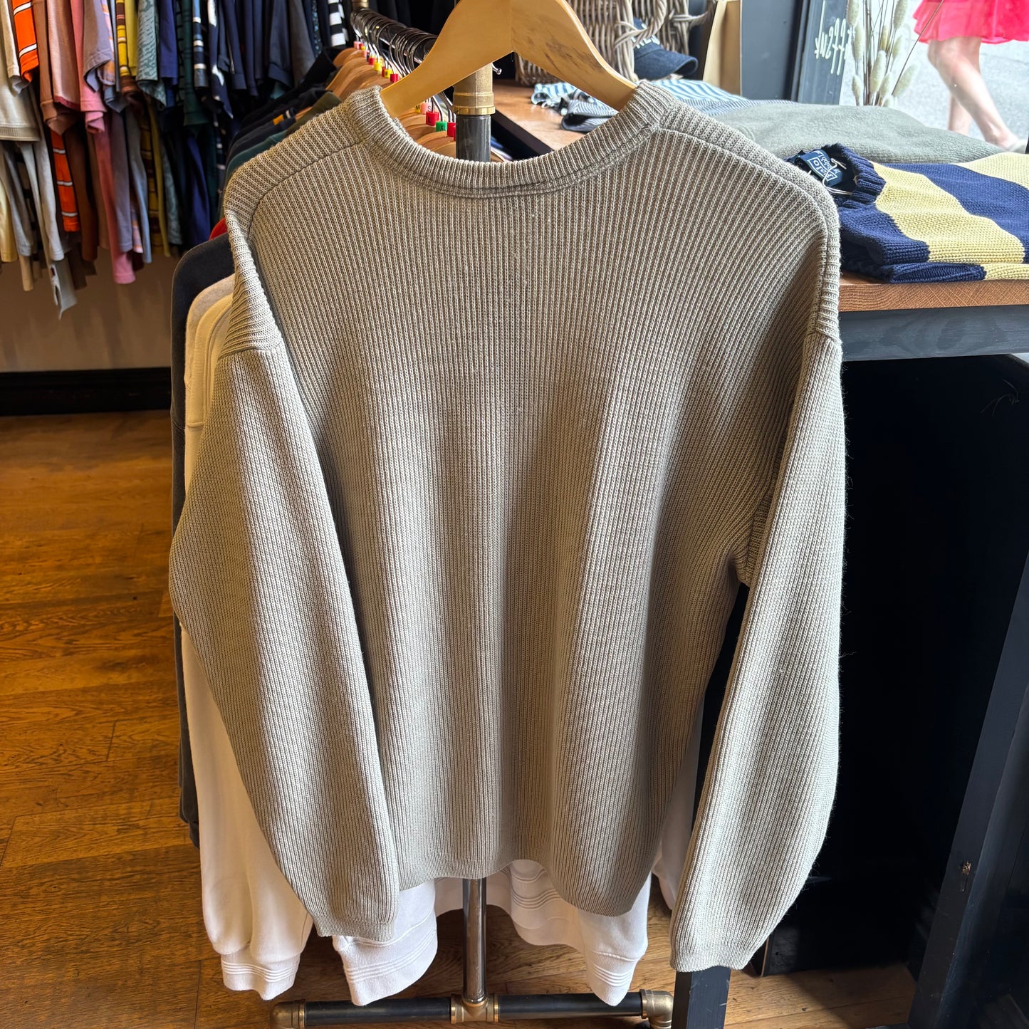Lacoste Chunky Pullover Knit Jumper Beige (Medium)