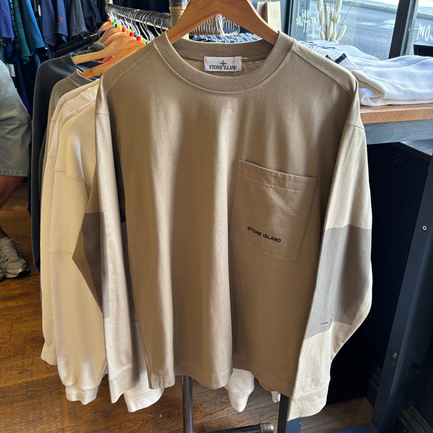 Stone Island A/W 2024 Pixel Dot Sweatshirt Beige (Large)
