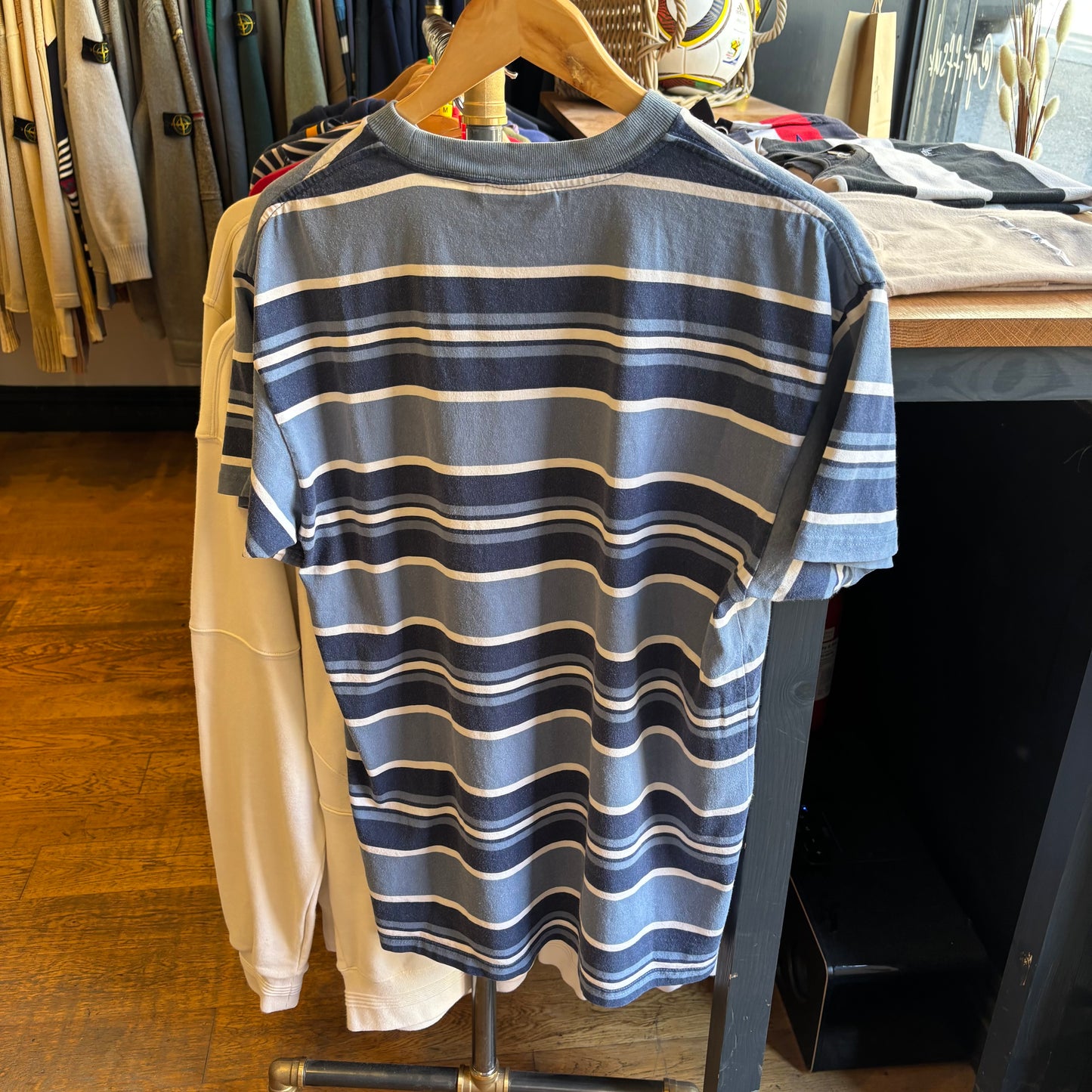 Carhartt Corfield Stripe T-Shirt Blue (Small)