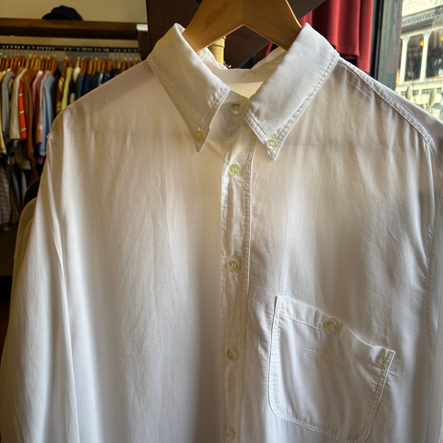 Armani Jeans 90s Linen Shirt White (Large)