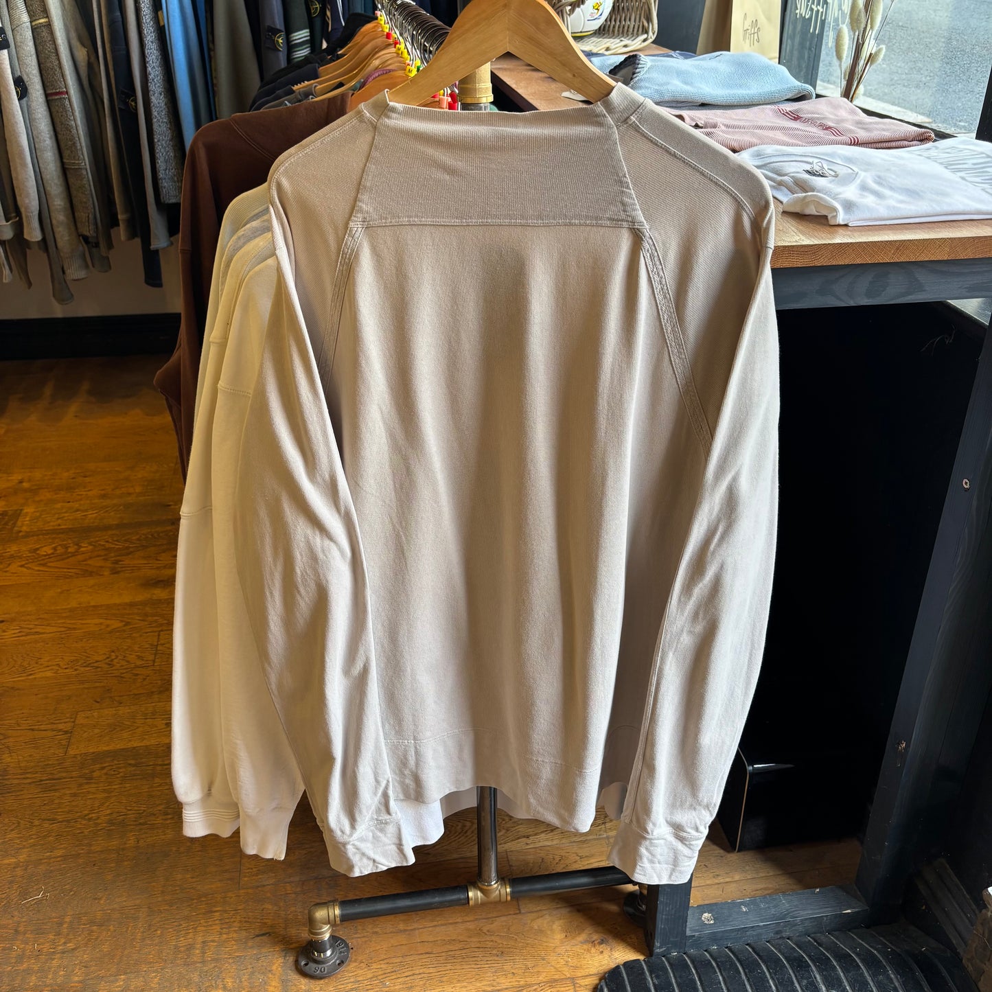 Stone Island 2000's Longsleeve T-Shirt Cream (Large)