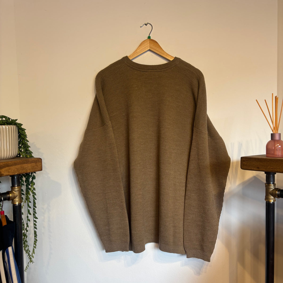 Lacoste Pullover Chunky Knit Jumper Beige (XL)