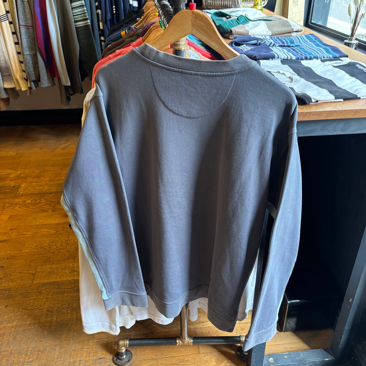 Nike Spellout Oversized Sweatshirt Grey (Large)