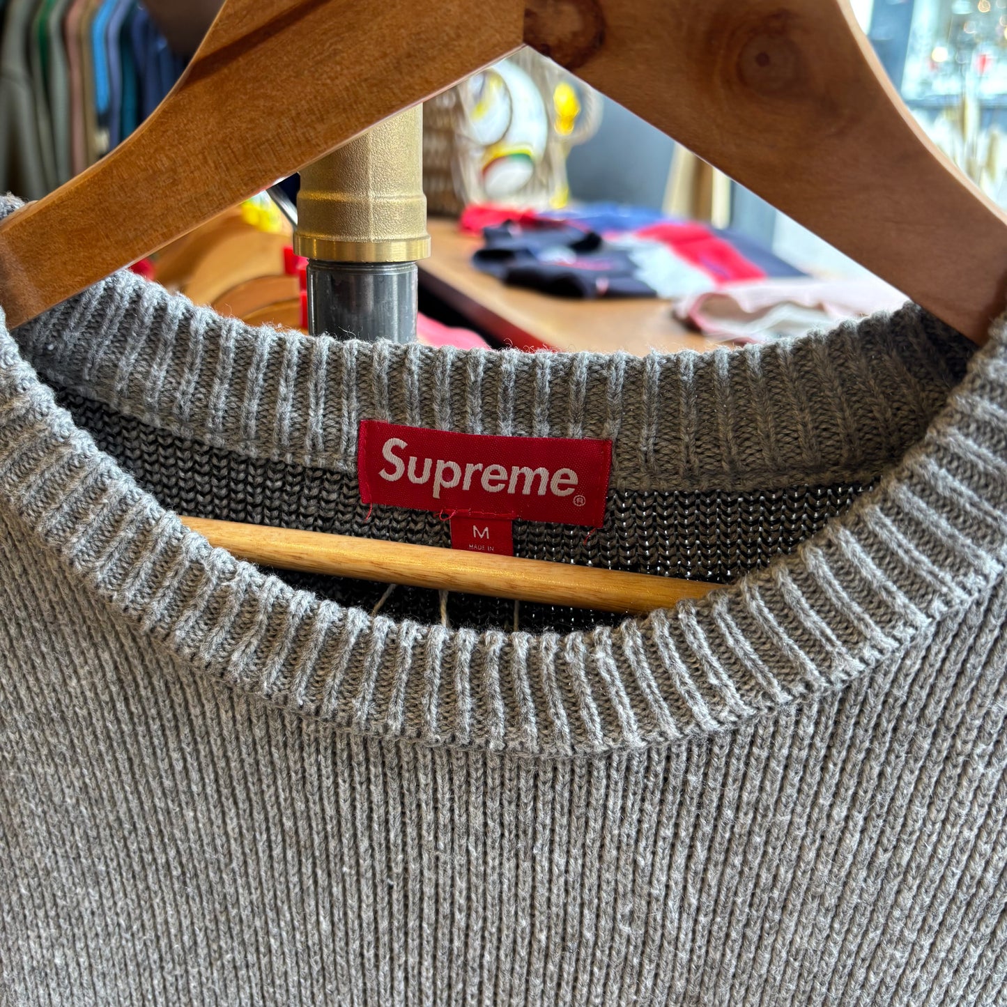 Supreme Thrasher FW24 Pullover Sweater Knit Grey (Large)
