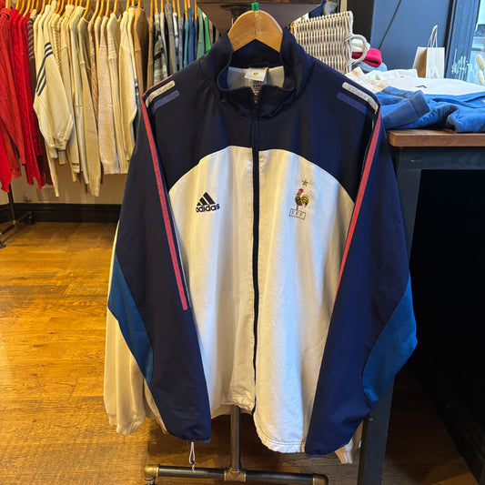 Adidas France 2004/05 Zip Up Track Jacket White/ Navy (XL)