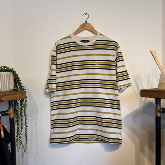Stussy Alton Stripe Crew T-Shirt Bone White (XL)