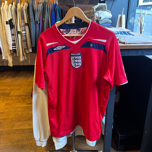 England Umbro 2008/10 Away Shirt Red (Large)