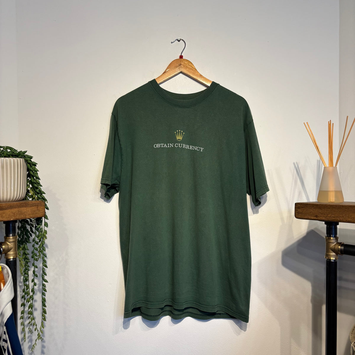 Rolex Obtain Currency Graphic T-Shirt Green (Large)