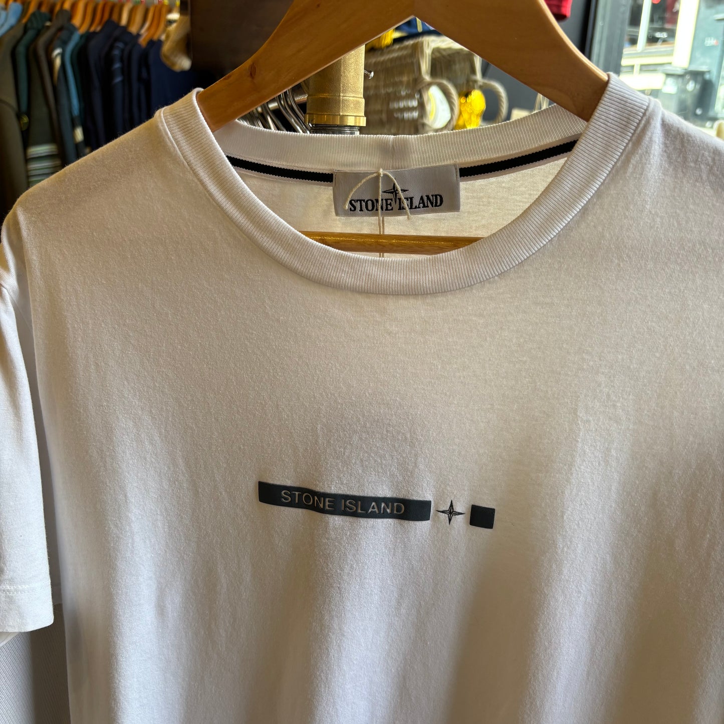 Stone Island S/S 2022 Laser Print T-Shirt White (Medium)