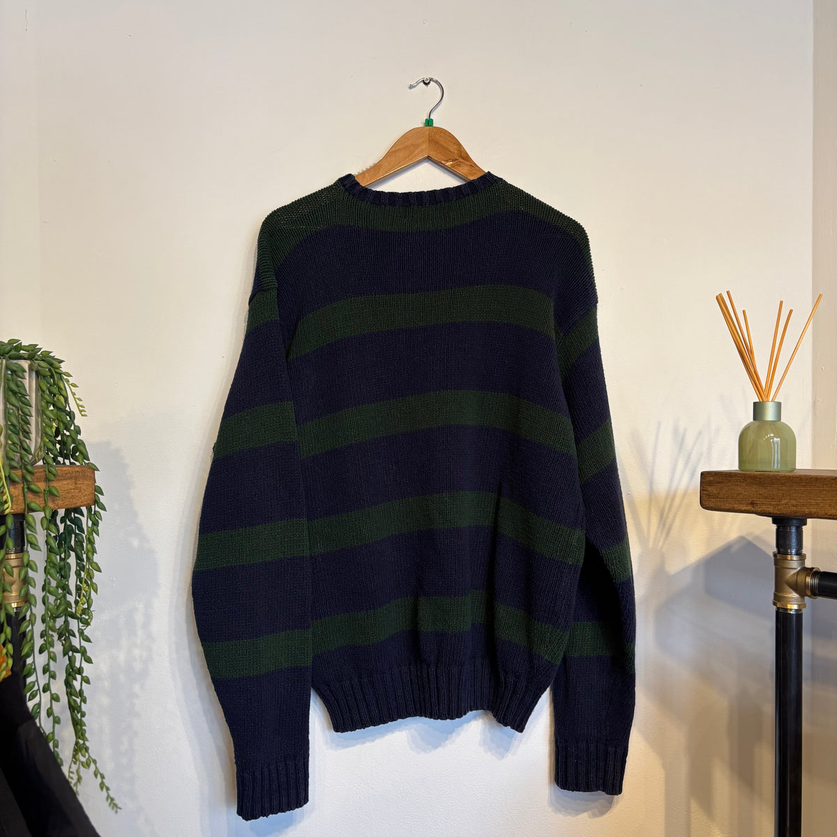 Ralph Lauren Striped Chunky Knit Navy/ Green (XL)