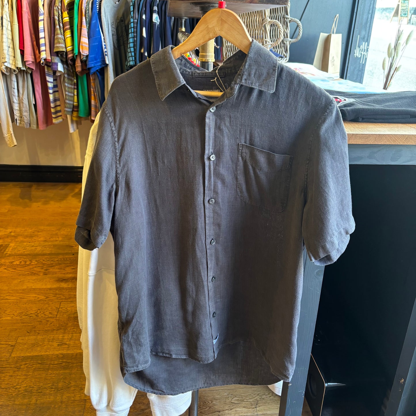 CP Company Linen Short Sleeve Grey (Large)