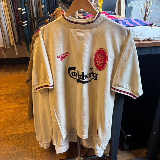 Liverpool Adidas 1996-97 Fowler Away Shirt Cream (Large)