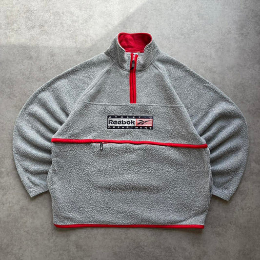 Reebok Quarter Zip Fleece Grey (XL)