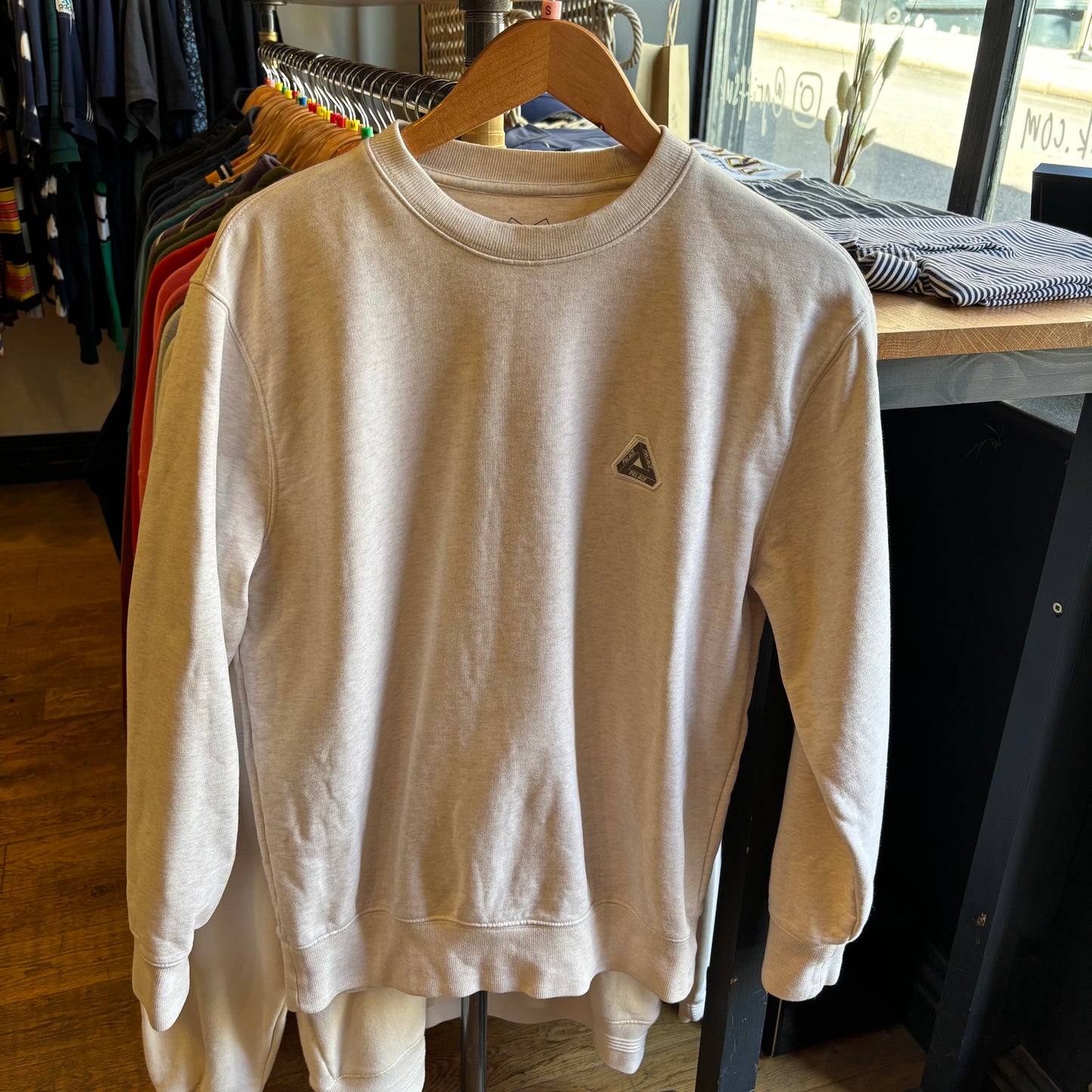 Palace SS19 Sofa Crew Sweatshirt Oatmeal (Small)